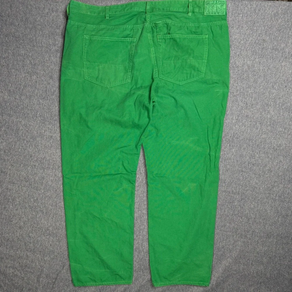 Polo Ralph Lauren Hampton Straight Green Canvas Pants Mens 44Bx29 Kelly Green